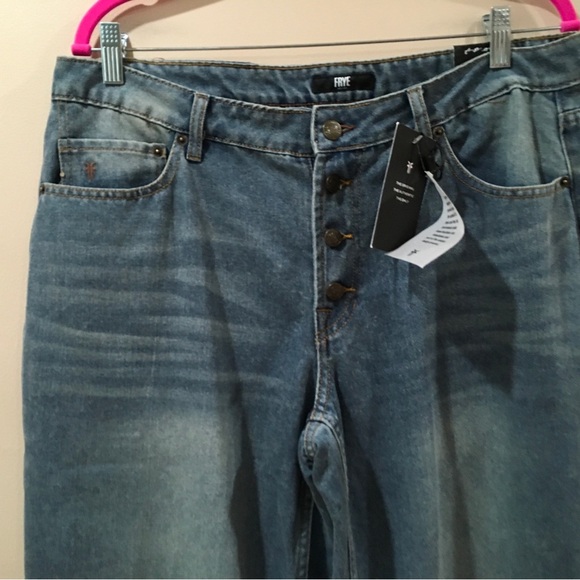 NWT Frye Women's Jeans 30 Low Rise Relaxed Straight Leg Workwear Modern Denim - Picture 4 of 7